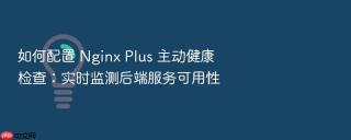 如何配置 nginx plus 主动健康检查：实时监测后端服务可用性