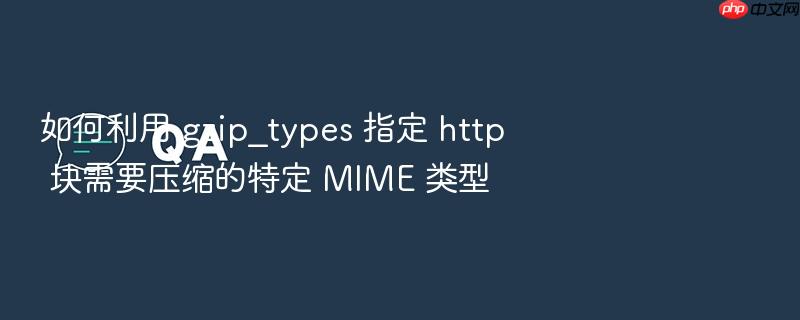 如何利用 gzip_types 指定 http 块需要压缩的特定 mime 类型