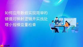 如何应用数组实现简单的键值对映射逻辑并实战处理小规模变量检索