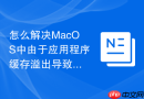 怎么解决MacOS中由于应用程序缓存溢出导致的系统缓慢
