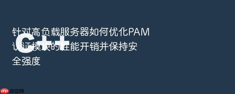 针对高负载服务器如何优化pam认证模块的性能开销并保持安全强度