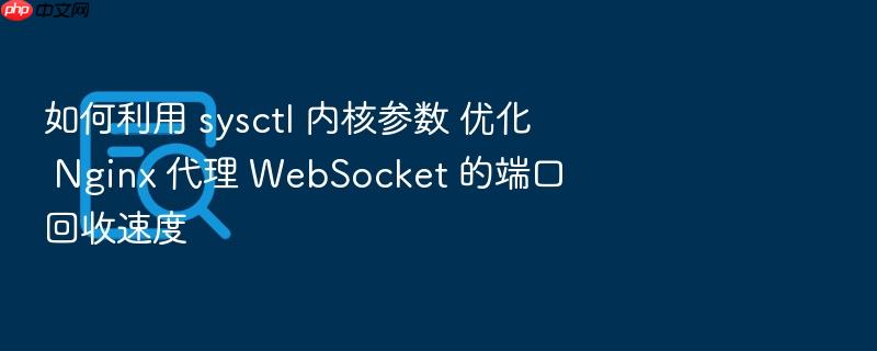 如何利用 sysctl 内核参数 优化 nginx 代理 websocket 的端口回收速度