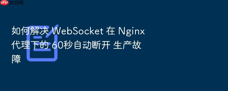 如何解决 websocket 在 nginx 代理下的 60秒自动断开 生产故障