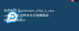 如何利用 $upstream_http_x_request_id 实现网关与后端微服务的 id 透传审计