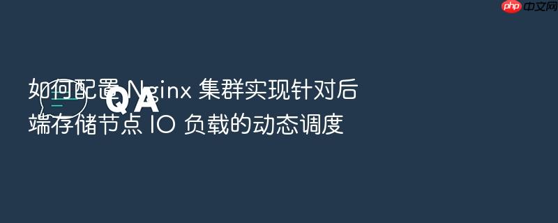 如何配置 nginx 集群实现针对后端存储节点 io 负载的动态调度