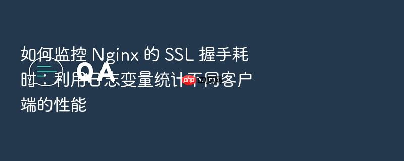 如何监控 nginx 的 ssl 握手耗时:利用日志变量统计不同客户端的性能