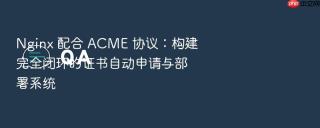 nginx 配合 acme 协议：构建完全闭环的证书自动申请与部署系统