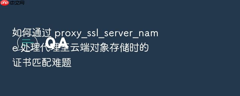 如何通过 proxy_ssl_server_name 处理代理至云端对象存储时的证书匹配难题