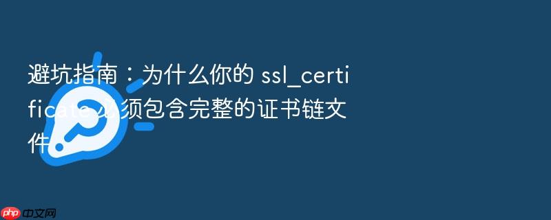 避坑指南:为什么你的 ssl_certificate 必须包含完整的证书链文件