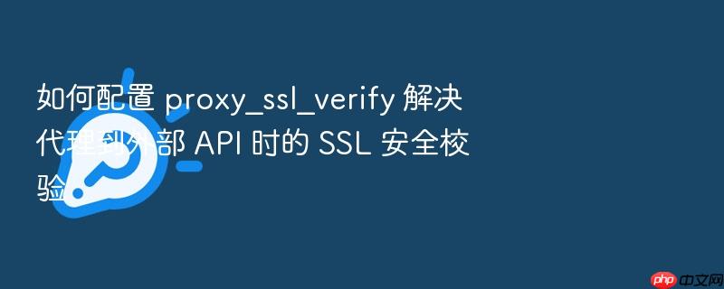 如何配置 proxy_ssl_verify 解决代理到外部 api 时的 ssl 安全校验