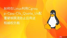 如何在linux利用cgroup-cpu-cfs_quota_us配置硬核限流防止应用进程越权负载