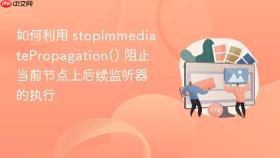 如何利用 stopimmediatepropagation() 阻止当前节点上后续监听器的执行