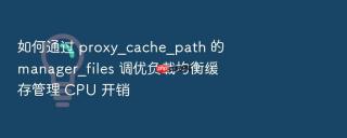 如何通过 proxy_cache_path 的 manager_files 调优负载均衡缓存管理 cpu 开销