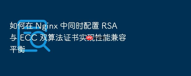 如何在 nginx 中同时配置 rsa 与 ecc 双算法证书实现性能兼容平衡