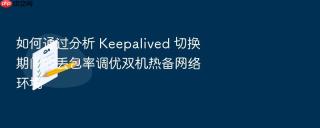 如何通过分析 keepalived 切换期间的丢包率调优双机热备网络环境