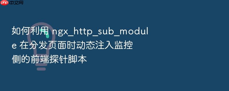 如何利用 ngx_http_sub_module 在分发页面时动态注入监控侧的前端探针脚本