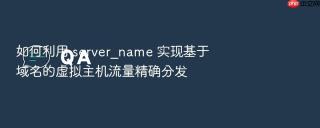 如何利用 server_name 实现基于域名的虚拟主机流量精确分发