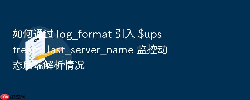 如何通过 log_format 引入 $upstream_last_server_name 监控动态后端解析情况