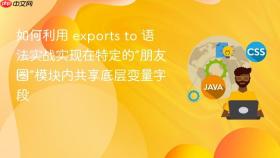 如何利用 exports to 语法实战实现在特定的“朋友圈”模块内共享底层变量字段