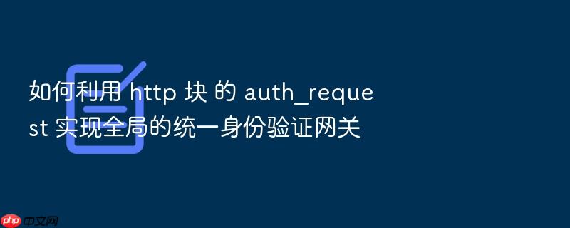 如何利用 http 块 的 auth_request 实现全局的统一身份验证网关