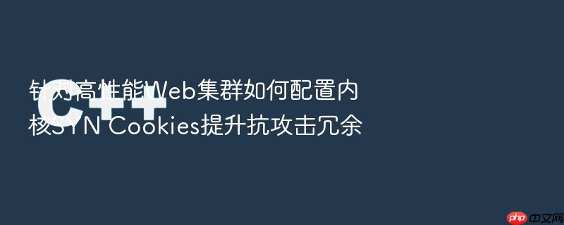 针对高性能web集群如何配置内核syn cookies提升抗攻击冗余