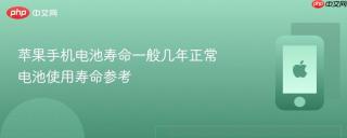 苹果手机电池寿命一般几年正常 电池使用寿命参考