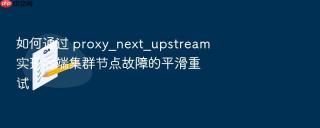如何通过 proxy_next_upstream 实现后端集群节点故障的平滑重试