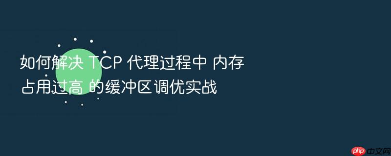 如何解决 tcp 代理过程中 内存占用过高 的缓冲区调优实战