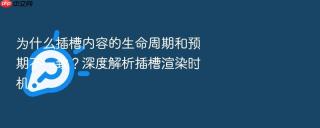为什么插槽内容的生命周期和预期不一致？深度解析插槽渲染时机