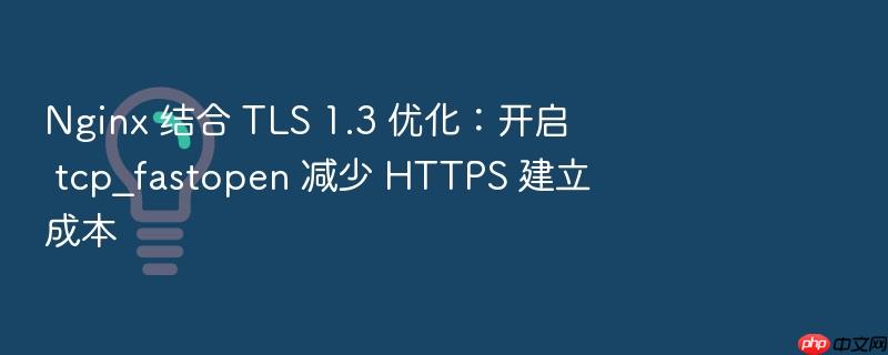 nginx 结合 tls 1.3 优化:开启 tcp_fastopen 减少 https 建立成本