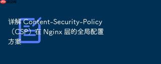 详解 content-security-policy（csp）在 nginx 层的全局配置方案