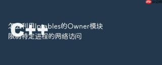怎么利用iptables的owner模块限制特定进程的网络访问