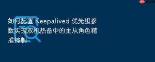 如何配置 keepalived 优先级参数实现双机热备中的主从角色精准控制