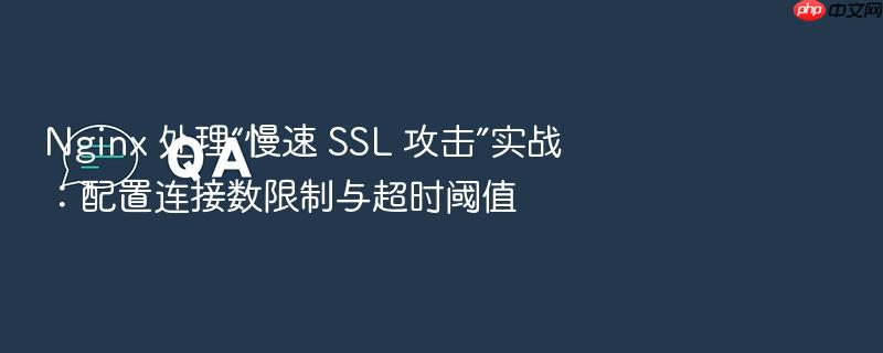 nginx 处理“慢速 ssl 攻击”实战:配置连接数限制与超时阈值