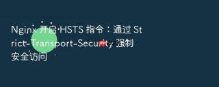 nginx 开启 hsts 指令:通过 strict-transport-security 强制安全访问
