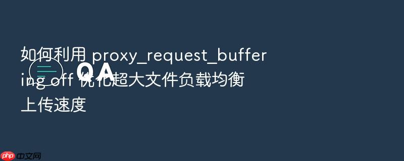 如何利用 proxy_request_buffering off 优化超大文件负载均衡上传速度