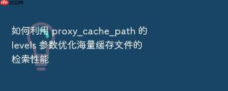 如何利用 proxy_cache_path 的 levels 参数优化海量缓存文件的检索性能