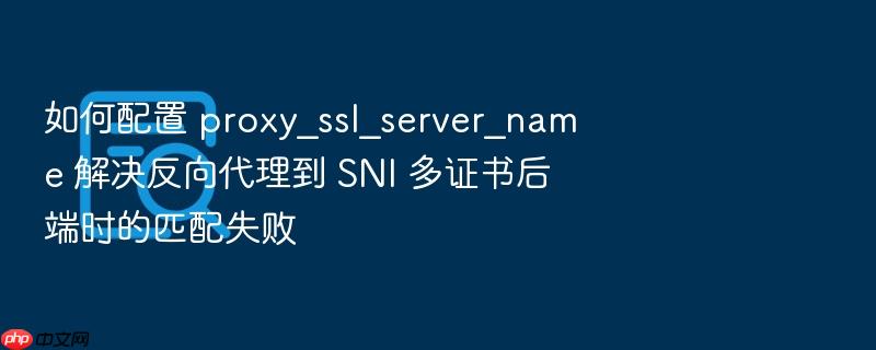 如何配置 proxy_ssl_server_name 解决反向代理到 sni 多证书后端时的匹配失败