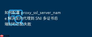 如何配置 proxy_ssl_server_name 解决反向代理到 sni 多证书后端时的匹配失败