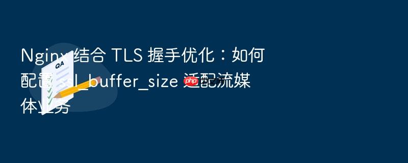 nginx 结合 tls 握手优化:如何配置 ssl_buffer_size 适配流媒体业务