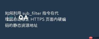 如何利用 sub_filter 指令在代理层自动修正 https 页面内硬编码的静态资源地址