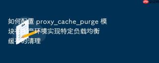 如何配置 proxy_cache_purge 模块在生产环境实现特定负载均衡缓存的清理