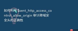 如何利用 $sent_http_access_control_allow_origin 审计跨域安全头的正确性