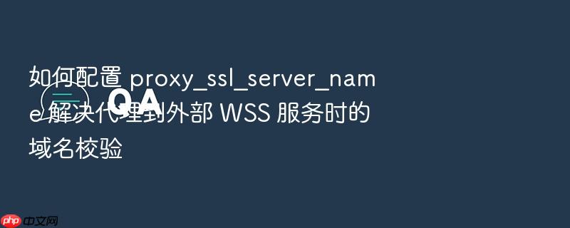 如何配置 proxy_ssl_server_name 解决代理到外部 wss 服务时的域名校验