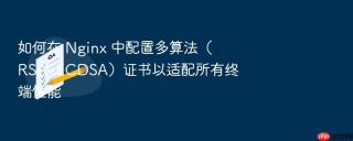 如何在 nginx 中配置多算法(rsa+ecdsa)证书以适配所有终端性能