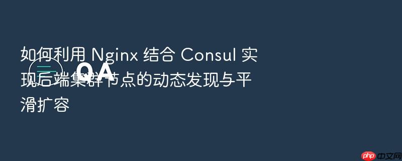 如何利用 nginx 结合 consul 实现后端集群节点的动态发现与平滑扩容
