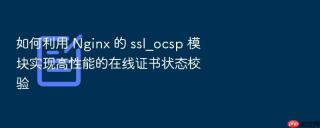如何利用 nginx 的 ssl_ocsp 模块实现高性能的在线证书状态校验