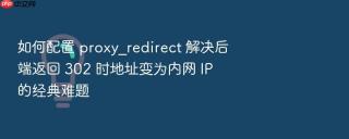 如何配置 proxy_redirect 解决后端返回 302 时地址变为内网 ip 的经典难题