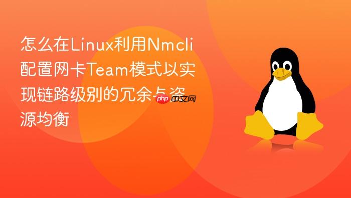 怎么在linux利用nmcli配置网卡team模式以实现链路级别的冗余与资源均衡