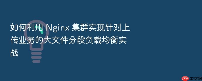 如何利用 nginx 集群实现针对上传业务的大文件分段负载均衡实战